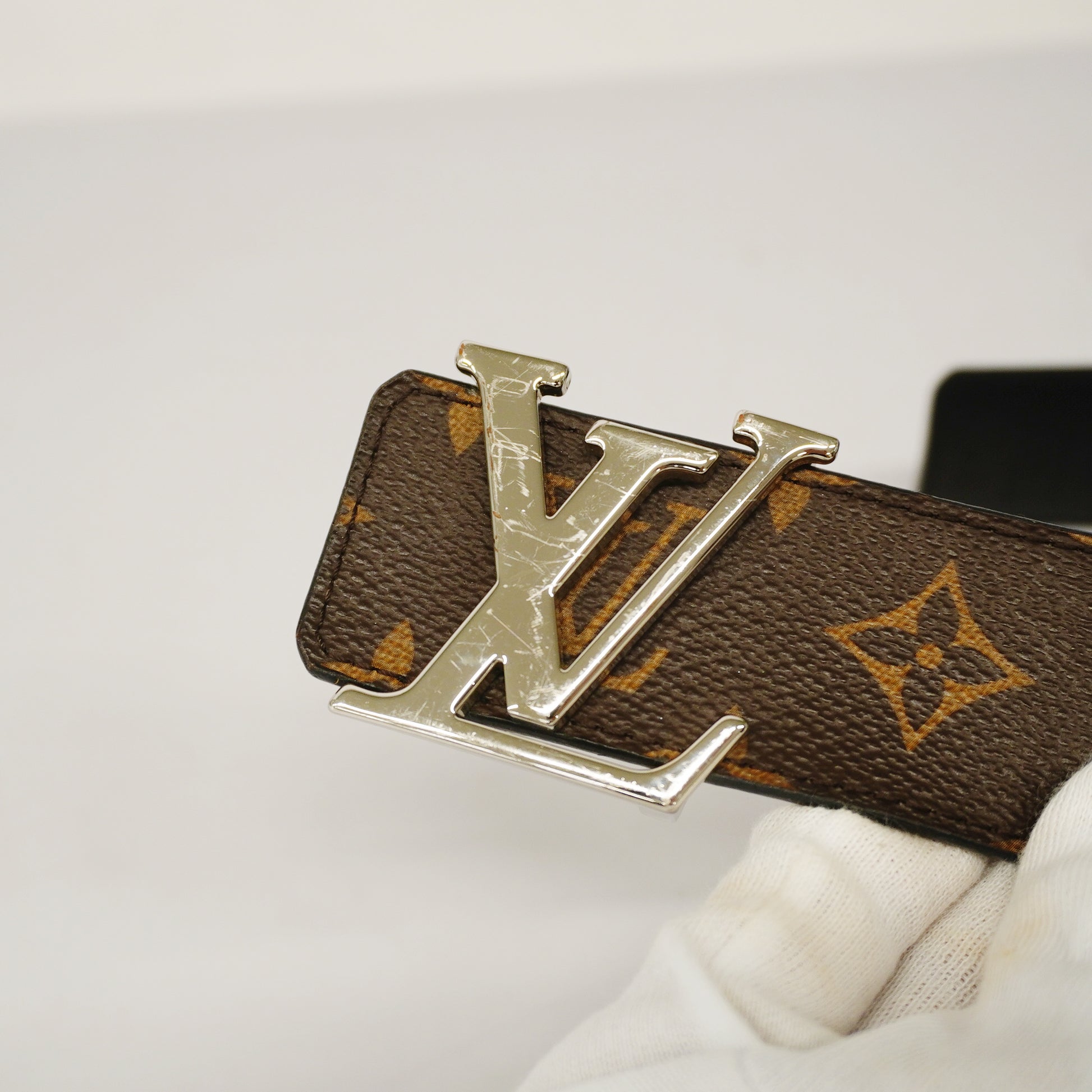 Louis Vuitton, Accessories, Auth Louis Vuitton Monogram Saint Tulle Lv  Initial M982 Mens Belt
