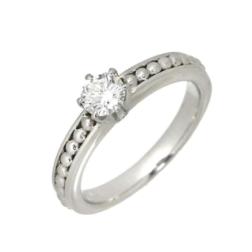 YVES SAINT LAURENT solitaire diamond 0.34ct F/VVS2/VG No. 10.5 ring Pt platinum Diamond Ring
