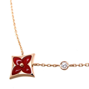 LOUIS VUITTON Pandantif Star Blossom BB Women's Necklace Q93711 750 Pink Gold