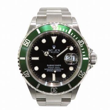 ROLEX Submariner 16610LV Automatic Green D Number Watch Men's