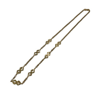 GIVENCHY [] diamond long necklace GP gold plated about 78