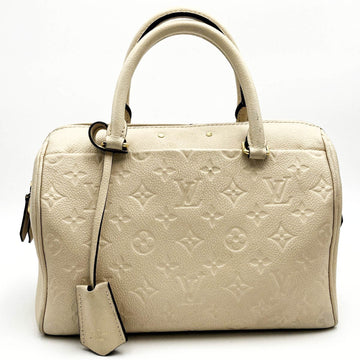 LOUIS VUITTON Speedy 25 Bandouliere Monogram Empreinte Handbag Mini Boston Bag Ivory Leather Women's Fashion