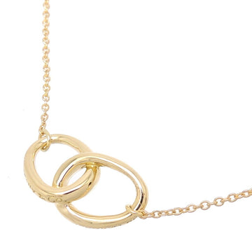 TIFFANY Double Loop Women's Necklace 750 Yellow Gold