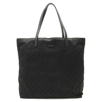 GUCCI GG Nylon Tote Bag Shoulder Leather Black 295252