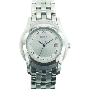 GUCCI 5500L Quartz Silver Dial Watch Ladies Y02289
