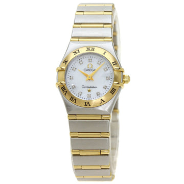 OMEGA 1262.75 Constellation 12P Diamond Watch Stainless Steel SS K18YG Women's
