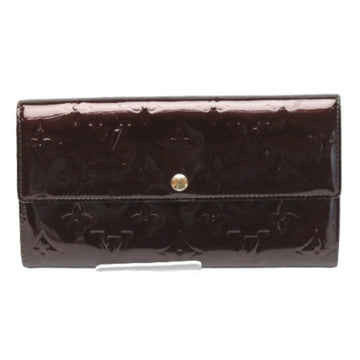 LOUIS VUITTON Bi-fold zippered long wallet Vernis Portefeuille Sala M93524  Amaranto LV