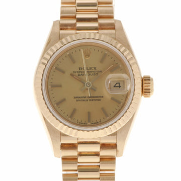 Rolex Datejust 69178 Ladies YG watch self-winding champagne dial