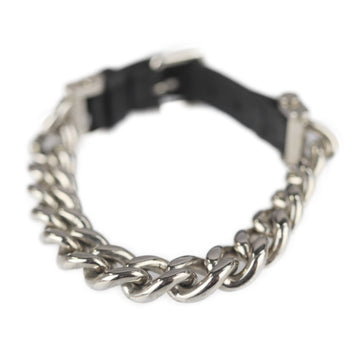 LOUIS VUITTON Bracelet Chain Monogram Eclipse M64225 PVC Metal Black Silver