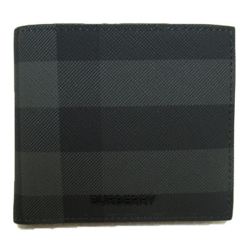 BURBERRY wallet Gray Charcoal gray PVC coated canvas 8070201A1208
