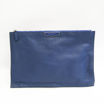 Givenchy Unisex Leather Clutch Bag Royal Blue