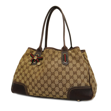 GUCCIAuth  Sherry Line Princey 163805 GG Canvas,Leather Beige,Brown