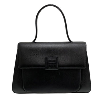 GIVENCHY logo engraved metal fittings leather genuine handbag mini tote bag black 19952