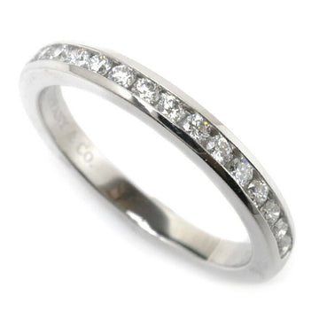 TIFFANY&Co.  Pt950 Platinum Half Circle Channel Setting Ring Diamond No. 9 3.6g Women's