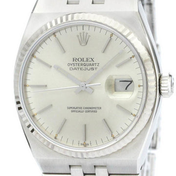 ROLEXPolished  Datejust Oyster Quartz 17014 18K White Gold Steel Watch BF562255