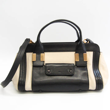 CHLOE Little Alice 3S0158 Women's Leather Handbag,Shoulder Bag Black,Off-white