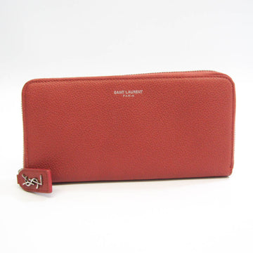 SAINT LAURENT 414680 Women's Leather Long Wallet [bi-fold] Brown,Pink