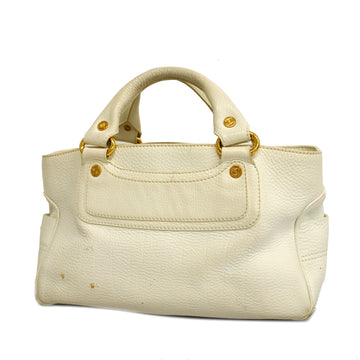 CELINEAuth  Boogie Bag Women's Leather Handbag White