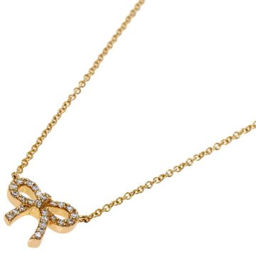 TIFFANY Metrobow diamond necklace K18 pink gold Ladies &Co.