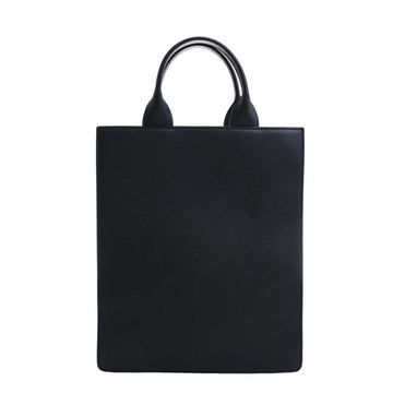 VALEXTRA Boxy Leather Small Tote Bag Black Ladies