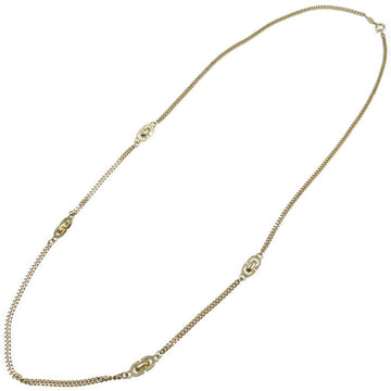 CHRISTIAN DIOR CD Metal Gold Necklace