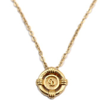 CHRISTIAN DIOR Dior Necklace Metal Gold Pendant CD Logo