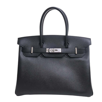 HERMES Vaux Epson Birkin 30 Handbag Black Ladies