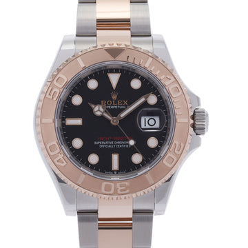 ROLEX Yacht-Master 126621 Men's Everose Gold SS Watch Automatic Black Dial