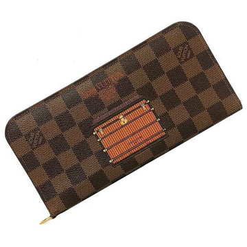 LOUIS VUITTON Long Wallet Portefeuille Insolite Brown Red Damier Ebene Trunk And Lock N63180 CA2173  Print