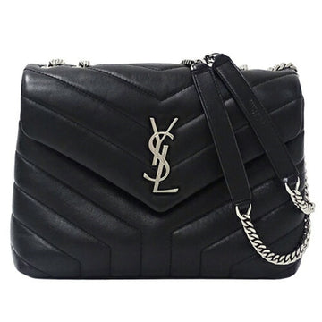 SAINT LAURENT Bag Ladies Shoulder Chain Lulu Small Quilted Leather Calf Black 494699