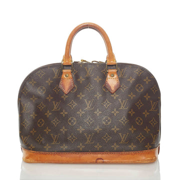 Louis Vuitton Monogram Old Alma PM Handbag M51130 Brown PVC Leather Ladies LOUIS VUITTON