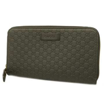 GUCCIAuth  Microssima Long Wallet 449391 Women's Leather Black
