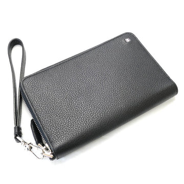 BALLY GRAYLON/10 Long Wallet Round Zipper Black 6230616