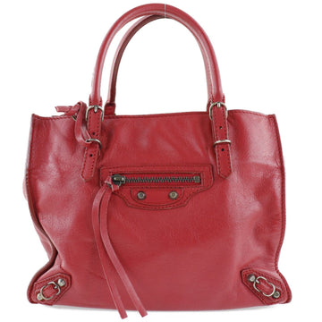 Balenciaga paper mini 2WAY shoulder 305572 calf red ladies handbag
