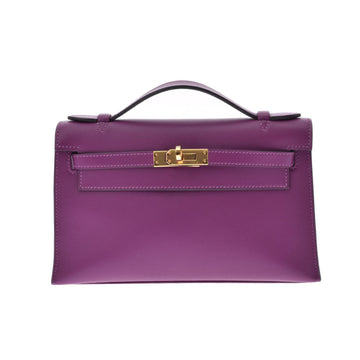 Hermes Pochette Kelly Anemone Y Engraved (around 2020) Ladies Swift Handbag