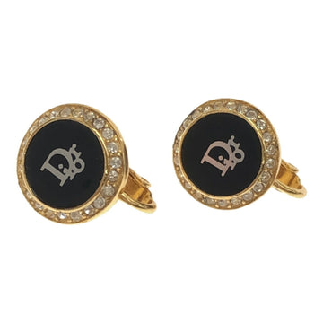 CHRISTIAN DIOR Earrings Gold Stone Black Women's ITR47GCVQ6Q0 RM1052R