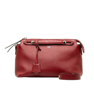 FENDI By the Way Handbag Shoulder Bag 8BL124 Red Leather Women's