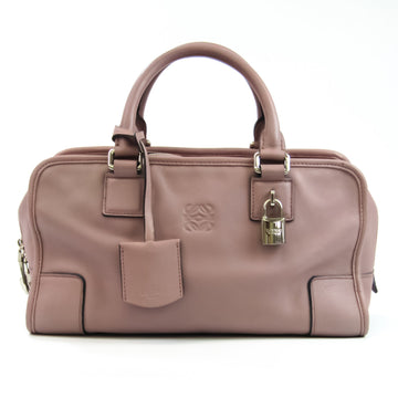 Loewe Amazona 28 Women's Leather Handbag Pink,Pink Beige