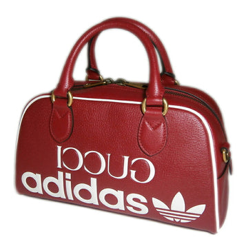 Gucci adidasxGucci Collaboration Mini Duffle Bag Boston Leather Red 702397