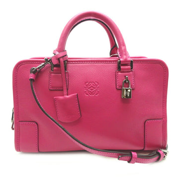 Loewe Amazona 23 2nd generation M/M women's handbag with initials 352.79593M calf pink