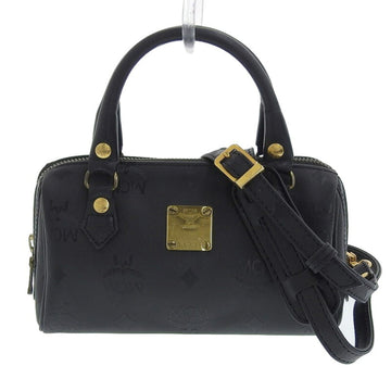 MCM Gram Handbag Shoulder Bag PVC Black