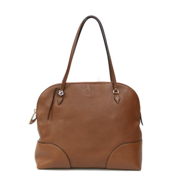 GUCCI Shoulder Bag Leather Brown Women's