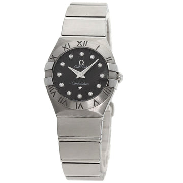 OMEGA Ref.123.10.24.60.51.001 Constellation Brush 12P Diamond Watch Stainless Steel SS Women's