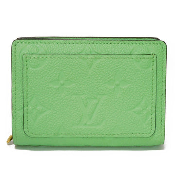 LOUIS VUITTON Bifold Wallet Portefeuille Claire LV Logo Flower Light Green Monogram Empreinte Verre Pomme M82049 Women's
