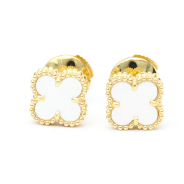 VAN CLEEF & ARPELS Sweet Alhambra VCARA44800 Shell Yellow Gold [18K] Stud Earrings Gold