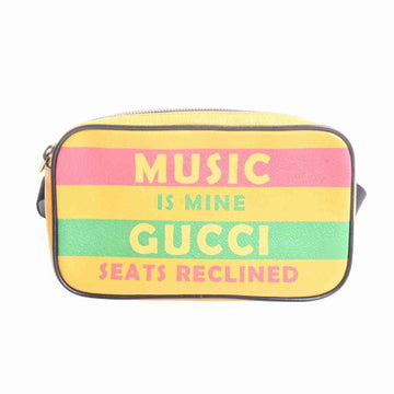 Gucci Leather 100th Anniversary Model Body Bag MUSIC Yellow