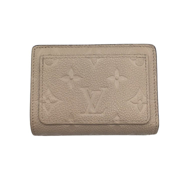 LOUIS VUITTON Monogram Implant Portefeuille Claire M80152 Bifold Wallet Compact Leather Tourtrell Greige Women's