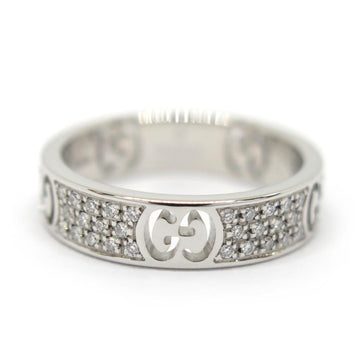 GUCCI K18WG Icon Stardust Ring Size 8.5 Women's