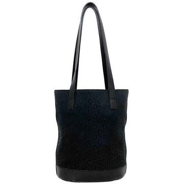 CELINE Tote Bag Black Gold C Macadam MC00/2 Canvas Leather  CC Shoulder Ladies