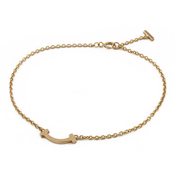 TIFFANY & Co. T Smile Bracelet 18K K18 Gold Ladies